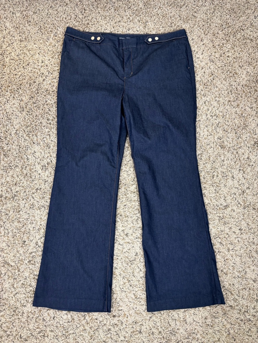 Chicos Pants Womens 3.5 US 18 Blue The Platinum‎ Trouser Dark Wash Stretch Jeans